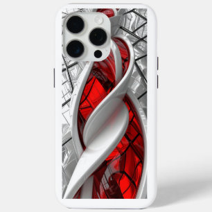 Coque Case-Mate iPhone iPhone 15 pro max coque rouge et argent couleur