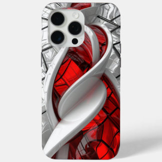 Coque Case-Mate iPhone iPhone 15 pro max coque rouge et argent couleur