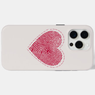 Coque Case-Mate iPhone iPhone 16 Coque - Fingerprint Love Heart - Unique 