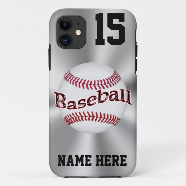 Coque Case-Mate iPhone Iphone 5S personnalisé Coque de baseball NOM, NUMB (Dos)