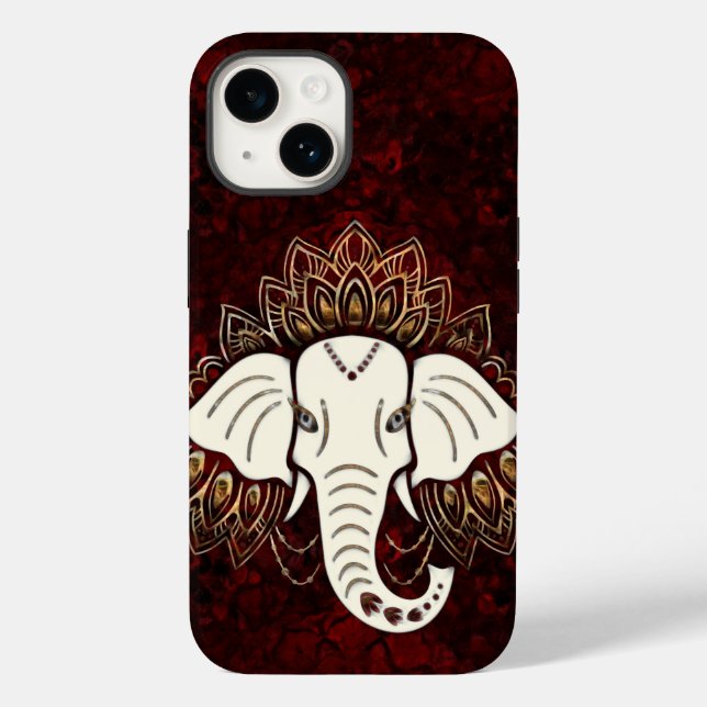 Coque Case-Mate iPhone iPhone Eléphant Blanc / coque ipad (Verso)