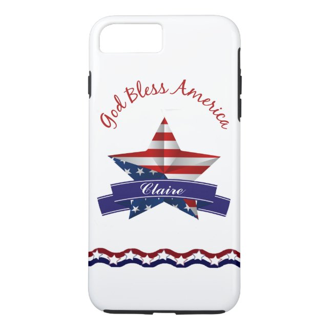 Coque Case-Mate iPhone iPhone patriotique personnalisé 7 plus Coque (Dos)