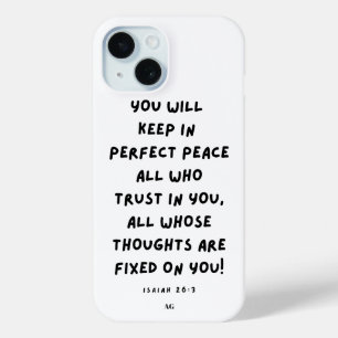 Coque Case-Mate iPhone Isaïe 26:3 Iphone 15 Coque
