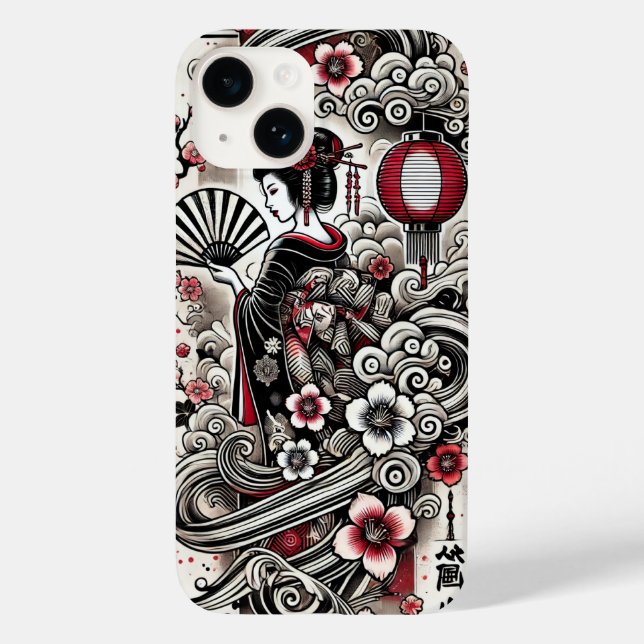 Coque Case-Mate iPhone Japonais Geisha coque iphone - Design et Durable (Verso)