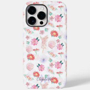 Coque Case-Mate iPhone Jardin rose blanc moderne Floral