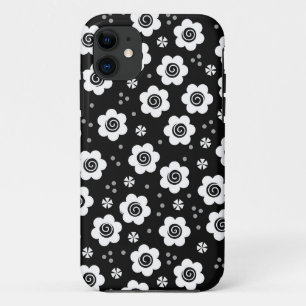 Coque Case-Mate iPhone Joli noir fleurs blanches iPhone 5 Coque
