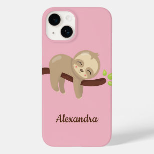 Coque Case-Mate iPhone Jolie fentes sur l'arbre Illustration animal rose