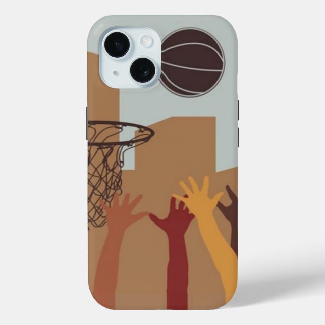 Coque Case-Mate iPhone Jump Ball Basketball - iPhone 15 Coque (Verso)