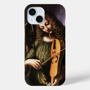 Coque Case-Mate iPhone L'ange de Léonard de Vinci en vert avec une Vielle