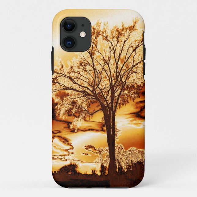 Coque Case-Mate iPhone L'arbre dans Molten Gold iPhone 5 coque (Dos)