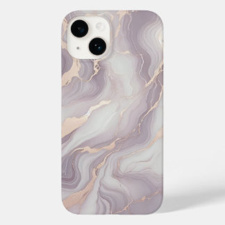 Coque Case-Mate iPhone Lavender Marble iPhone 14 Coque avec Veines Argent