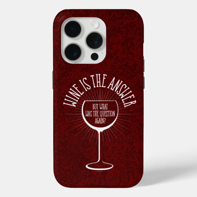 Coque Case-Mate iPhone Le Vin Est La Réponse Coque-Mate coque iphone (Verso)