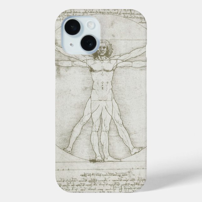 Coque Case-Mate iPhone L'homme vitruvien de Léonard de Vinci (Back)