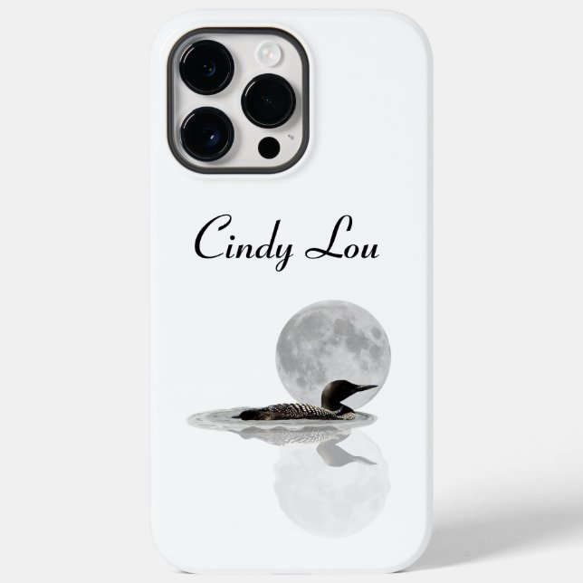 Coque Case-Mate iPhone Loon Swims Dans Le Lune iPhone / coque ipad (Verso)
