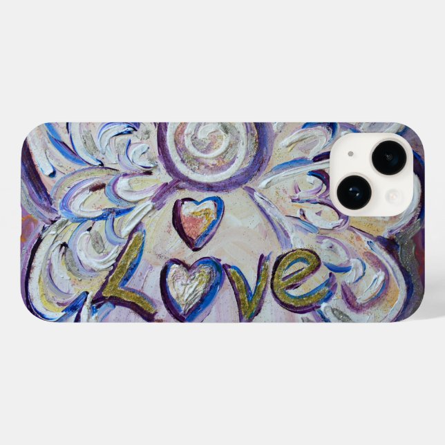 Coque Case-Mate iPhone Love Angel Word Art coque iphone personnalisé (Verso (horizontal))