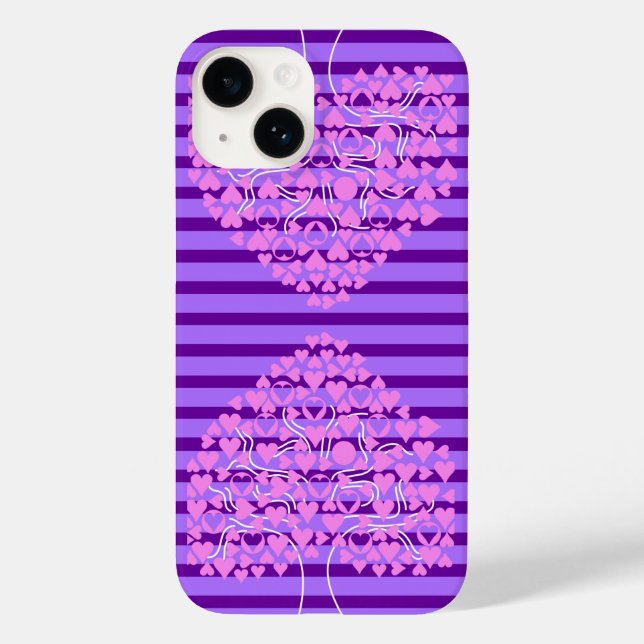 Coque Case-Mate iPhone Love Tree Purple coque iphone de coeur (Verso)