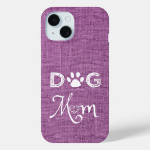 Coque Case-Mate iPhone Magenta Burlap Chien Maman coque iphone