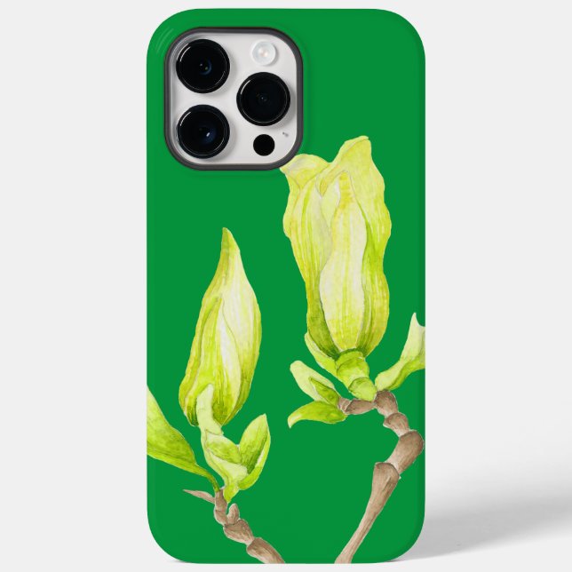 Coque Case-Mate iPhone Magnolias Jaune sur un coque iphone (Verso)