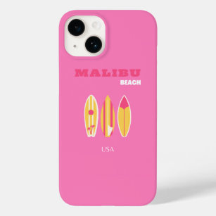 Coque Case-Mate iPhone Malibu, Malibu Beach, Californie, Preppy, rose