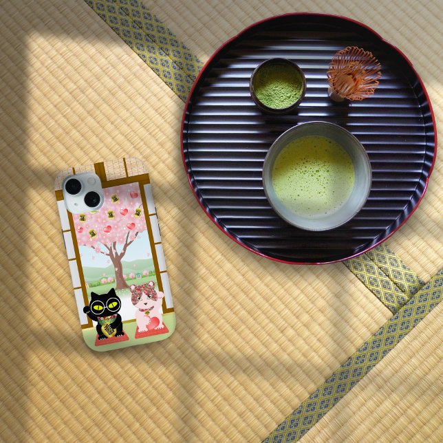 Coque Case-Mate iPhone Maneki Neko Lucky Poiluna Coque-Mate coque iphone (Maneki Neko Lucky Poiluna Case-Mate iPhone Case is on tatami mat. )