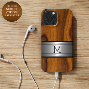 Coque Case-Mate iPhone Métal personnalisé Motif moderne en bois tendance