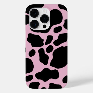 Coque Case-Mate iPhone mignon taches de vache rose noire motif