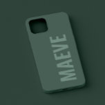 Coque Case-Mate iPhone Moderne minima typographie sauge vert élégant<br><div class="desc">La typographie minimaliste moderne girly sage vert élégant simple unique design personnalisé de boîtier de téléphone.</div>