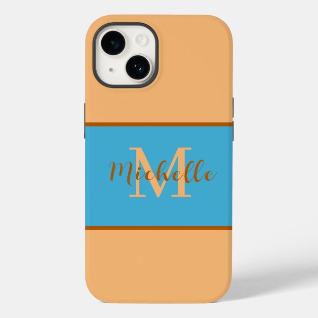 Coque Case-Mate iPhone Monogramme Coque-Mate iPhone 14 coque (Verso)