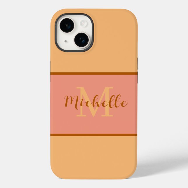 Coque Case-Mate iPhone Monogramme Coque-Mate iPhone 14 coque (Verso)