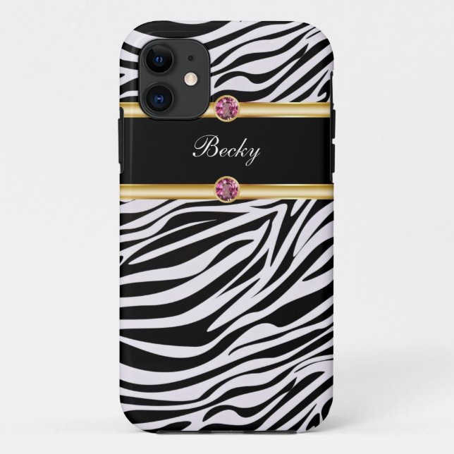 Coque Case-Mate iPhone Monogramme de coque iphone de bijou (Dos)