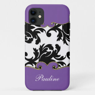 Coque Case-Mate iPhone Monogramme de coque iphone de damassé