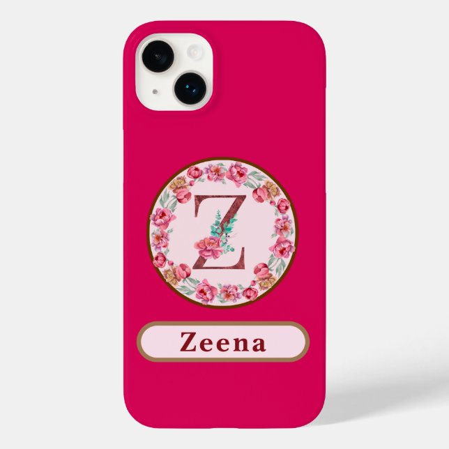 Coque Case-Mate iPhone Monogramme Z Floral Coque-Mate coque iphone person (Verso)