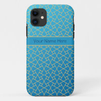 Motif islamique Blue Gold-effet : Coque iPhone 5/5