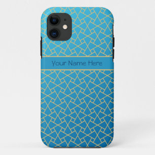 Coque Case-Mate iPhone Motif islamique Blue Gold-effet : Coque iPhone 5/5