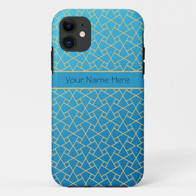 Coque Case-Mate iPhone Motif islamique Blue Gold-effet : Coque iPhone 5/5 (Dos)