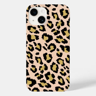 Coque Case-Mate iPhone Motif Poster de animal de Leopard d'or moderne
