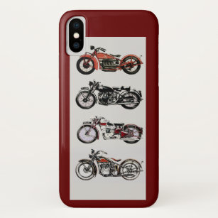 Coque Case-Mate iPhone MOTOCYCLES vintages, Rouge