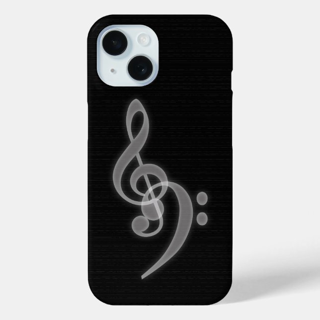 Coque Case-Mate iPhone Musique - Treble et Bass Clef iPhone 15 Coque (Verso)