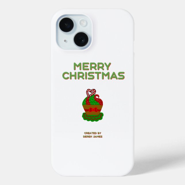 Coque Case-Mate iPhone Noël Cupcake Apple iPhone 15 Coque (Verso)