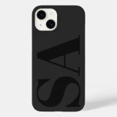 Coque Case-Mate iPhone Noir moderne initial minimal contemporain (Back)