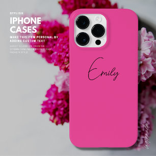 Coque Case-Mate iPhone Nom du script coque iphone personnalisé rose éléga