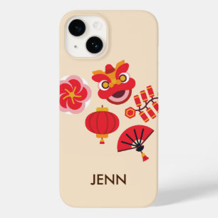 Coque Case-Mate iPhone Nouvel An chinois 2024 Célébrer iPhone 14 Coque