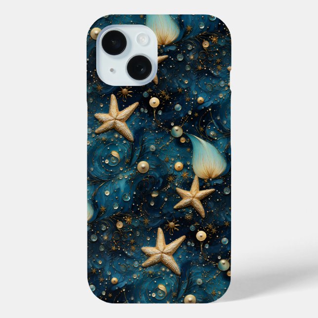 Coque Case-Mate iPhone Ocean Starfish Motif iPhone 15 Coque (Verso)