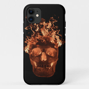 Coque Case-Mate iPhone Orange Flame Skull iPhone 5G Coque