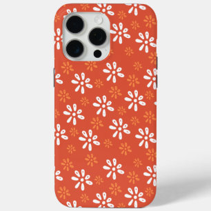 Coque Case-Mate iPhone Orange Fleurs Motif iPhone 15 Pro Max Coque