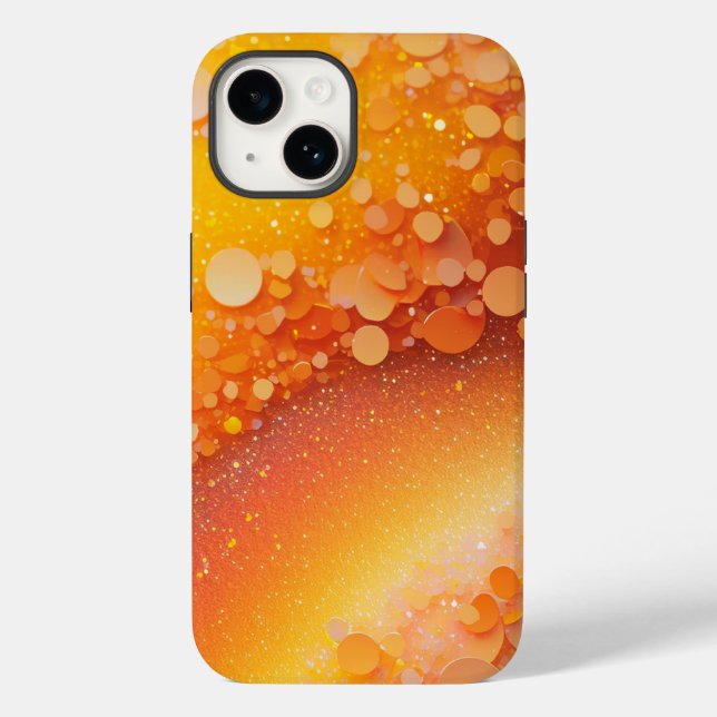 Coque Case-Mate iPhone Orange Jaune Parties scintillant iPhone Mate Coque (Verso)