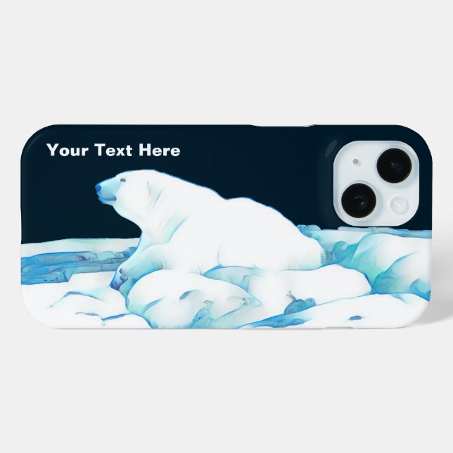 Coque Case-Mate iPhone Ours Polaire Sur Coque De Glace-Mate coque iphone (Verso (horizontal))
