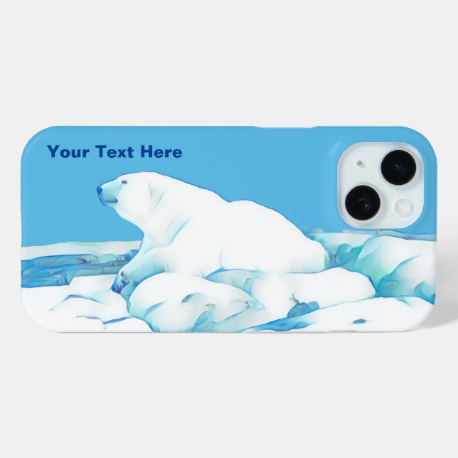 Coque Case-Mate iPhone Ours Polaire Sur Coque De Glace-Mate coque iphone (Verso (horizontal))