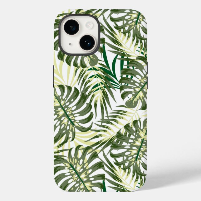 Coque Case-Mate iPhone Palmes tropicales Imprimer iPhone 14 Coque (Verso)