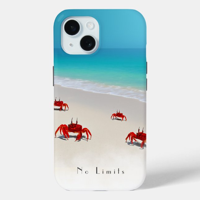 Coque Case-Mate iPhone Pas de limites — iPhone 15 Tough Coque 4 Crabs (Verso)